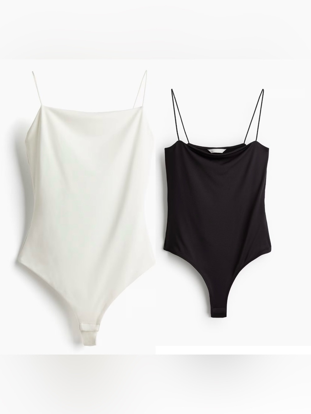 H&M bodysuit bundle Black and cream size small LOT 2 NWT